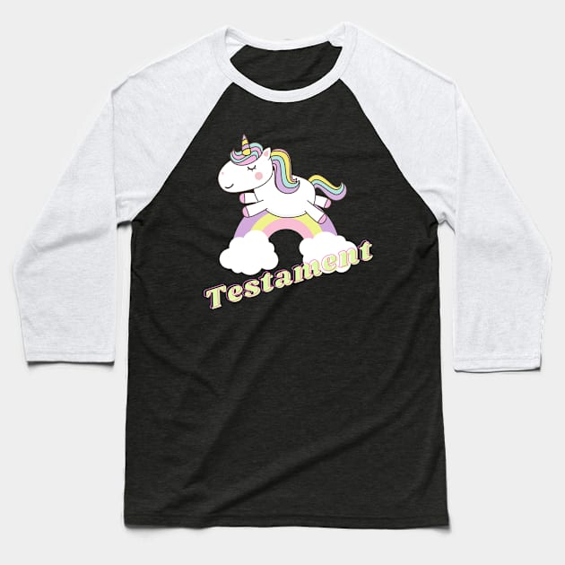 testament ll unicorn Baseball T-Shirt by j and r